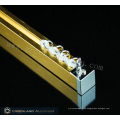 Aluminum Curtain Track Profiles with Brushed Gold Color